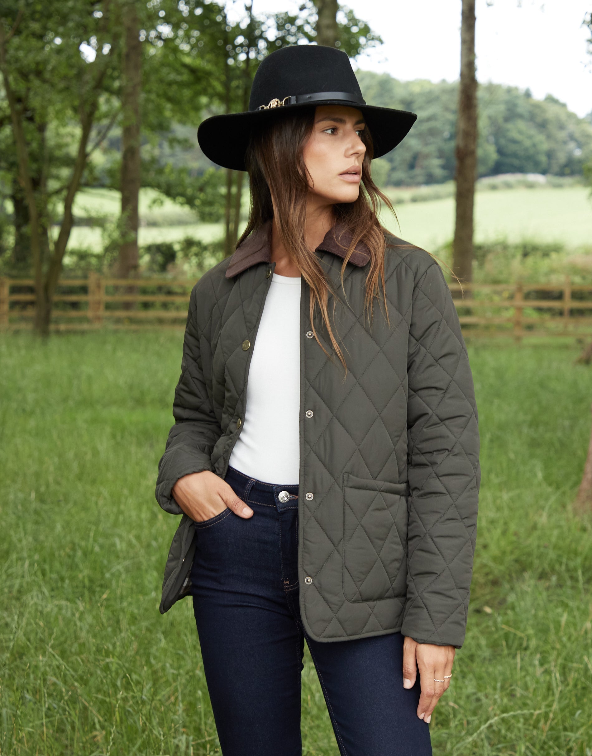 TBLD09997LadiesPineCordCollarShortPaddedJacketKhaki_a