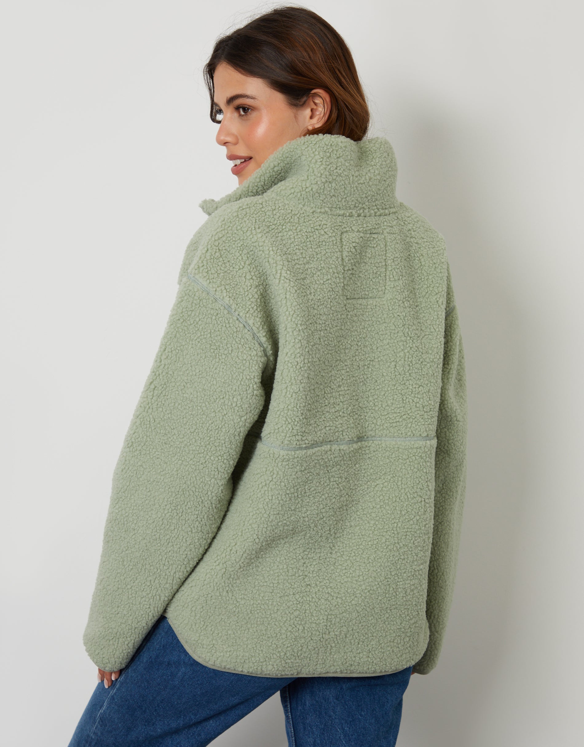 TBLF09574ALadiesSianOverheadBorgHalfZipFleece-Sage_B