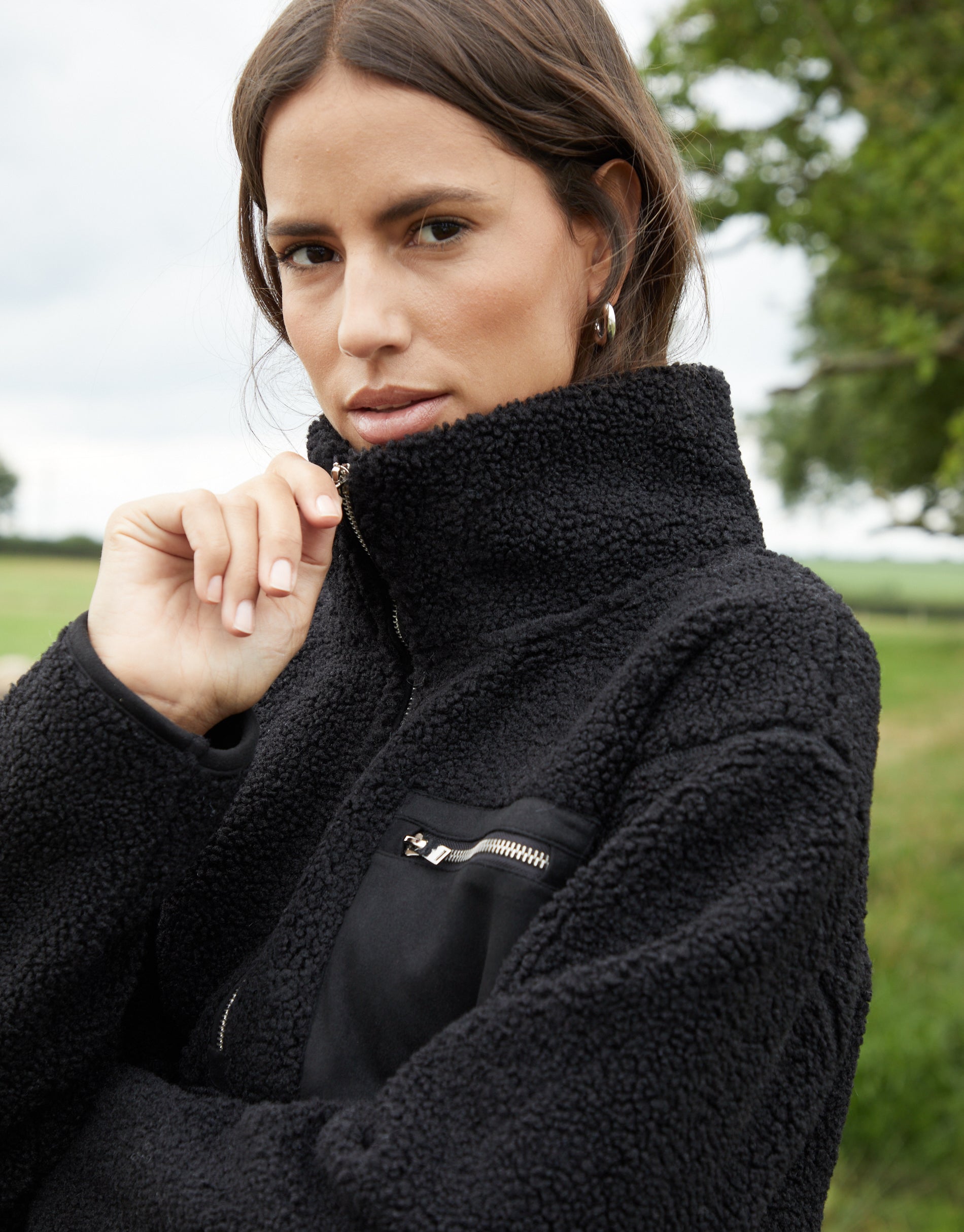 TBLF09574BLadiesSianOverheadBorgHalfZipFleece-Black_d