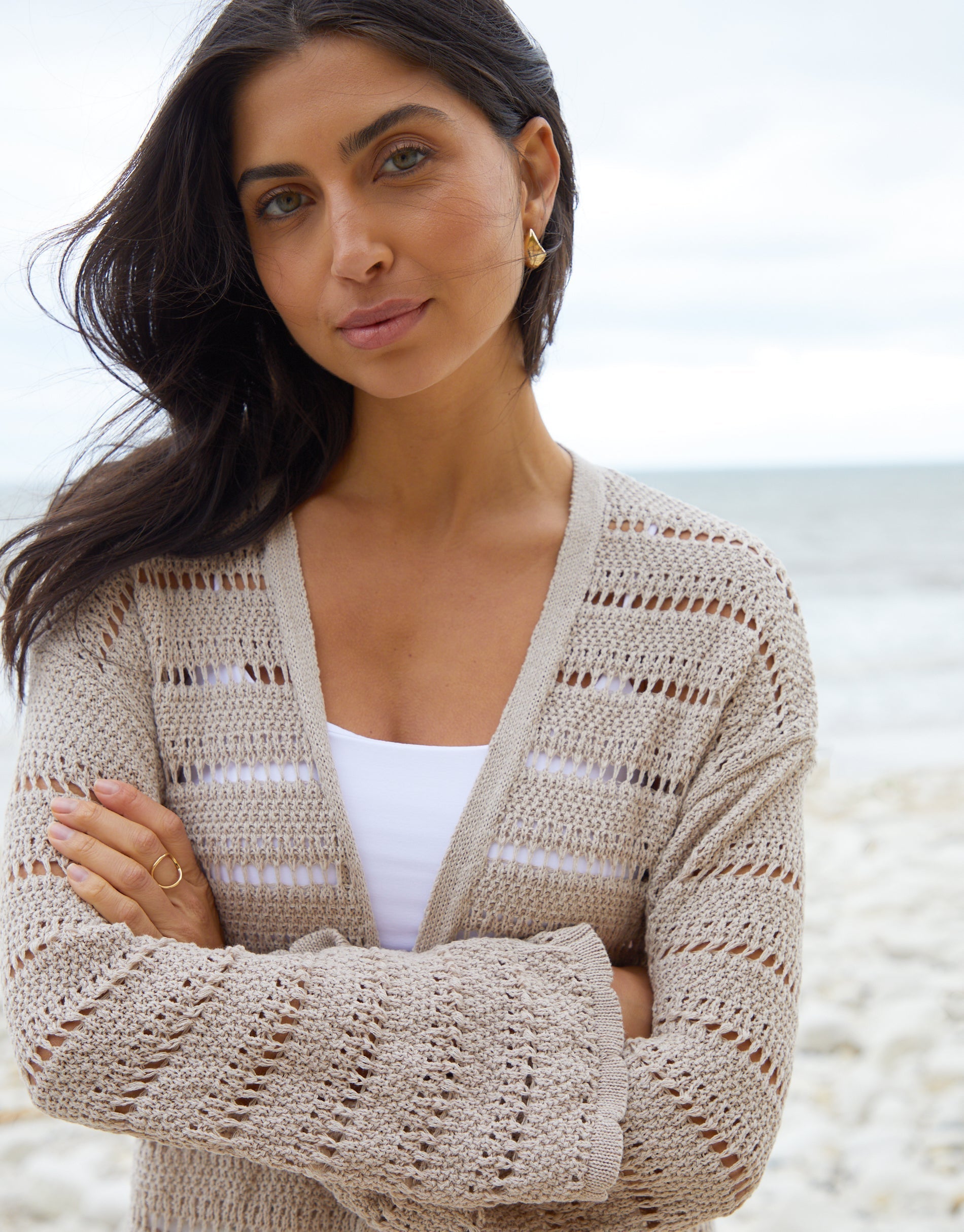 TBLI09694LadiesLuellaCrochetCardiganLongLength-Stone_d